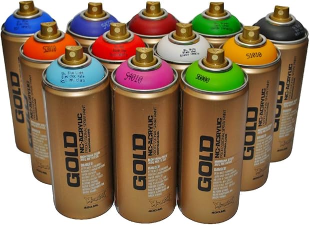 Montana Gold Lot De 12 Bombes De Peinture 400 Ml Amazon Fr Bricolage