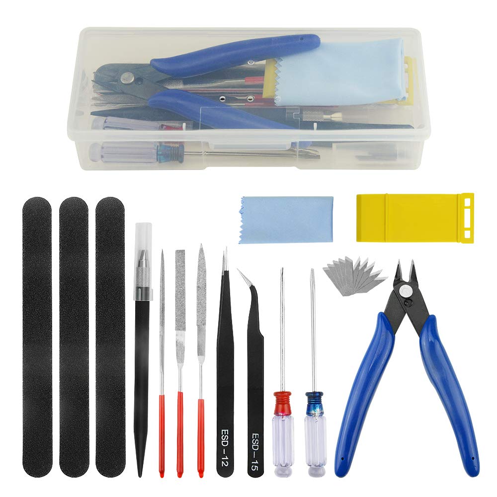 WMYCONGCONG 24 PCS Model Tools Kit, Gundam Model Tool Kit, Hobby Building Tools Kit for Gundam Basic Model Assembling, Building and Repairing