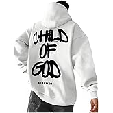 RoseSeek Men's Vintage Letter Graphic Hoodies Long Sleeve Drawstring Hooded Sweatshirts Streetwear
