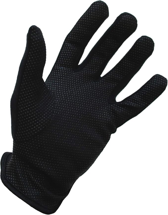 Black Cotton Gloves Slip Resistant (12 Pairs) (Large) Amazon.co.uk