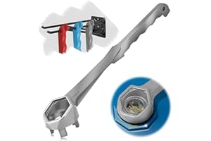 CoLuck Bung Wrench, 3-in-1 Drum Wrench Upgraded, Aluminum Barrel Opener Tool for Opening 10 15 20 30 55 Gallon Drum, Fits 2" and 3/4" Bung Cap Silver