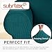 SUBRTEX Stretch Loveseat Slipcover 1 Piece Sofa Covers for 2 Cushion Couch Washable 2 Seater Sofa Slipcovers for Living Room(Turquoise,Medium)