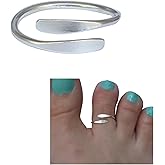 Handmade Silver Wrap Band Adjustable Toe Ring, 925 Sterling Silver, Thin Classic Dainty Open Toe, Pinky or Knuckle Rings for Women, By MiYa Jewelry Creations