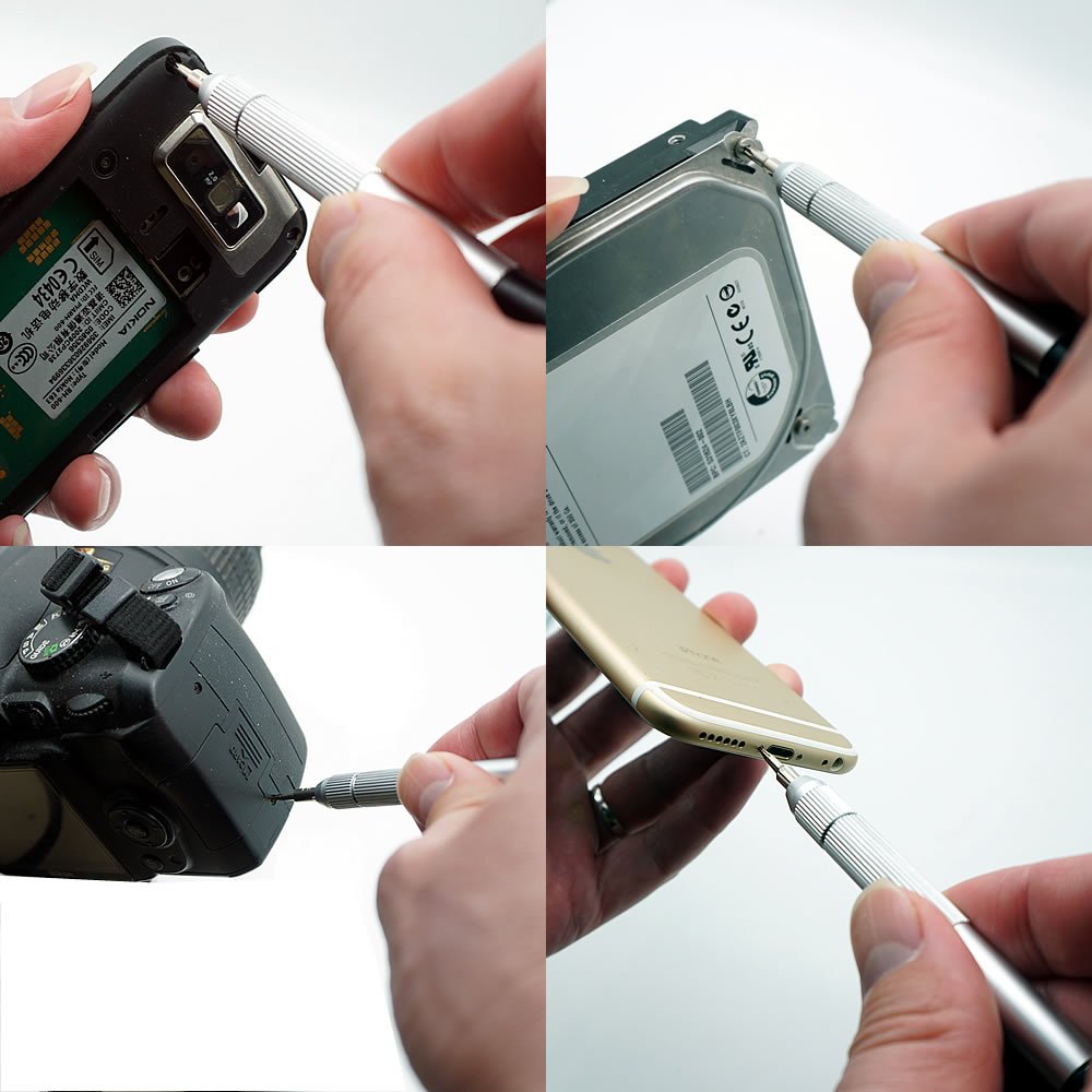 27 in 1 Small Precision Screwdriver Set, Torx Phillips Pentalobe Triwing Screwdriver Bit Set with Magnetizer,Portable Repair Tool Kit for iPhone,Macbook,iPad,Laptop & Glasses