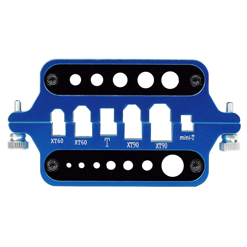 CENPEK Aluminum Welding Soldering Insulate Station Jig RC Tools for XT60 XT90 Denas T Banana Plug Connector-Blue