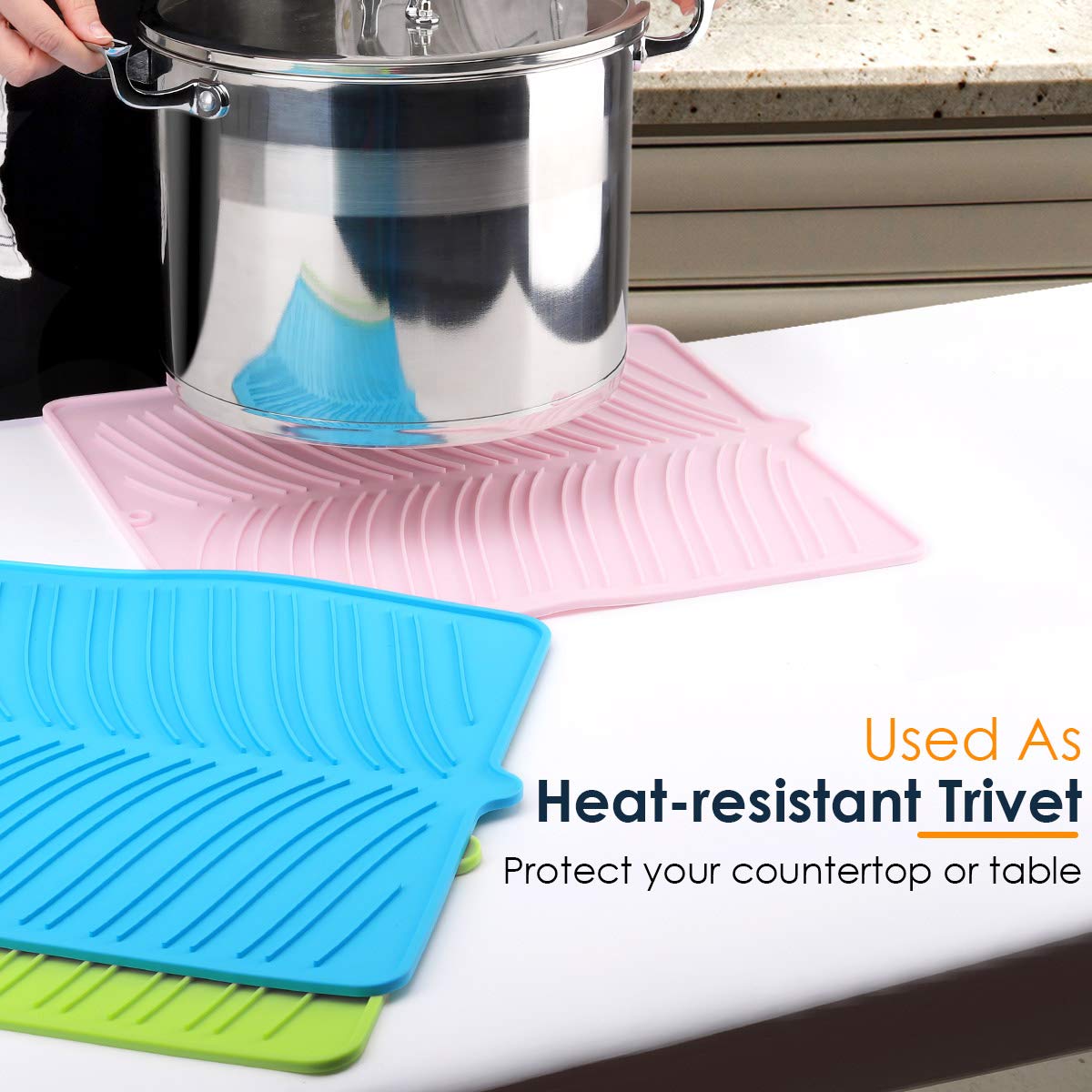 Blue Easy Clean Dishwasher Safe Heat Resistant Countertop