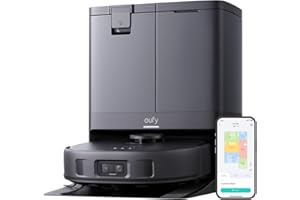 eufy Like-New X10 Pro Omni Robot Vacuum and Mop Combo, 8,000 Pa Suction, Dual Mops with 12 mm Auto-Lift and Carpet Detection,