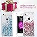 Caka iPhone 5 5S SE 2016 Case, iPhone SE Glitter Case Luxury Fashion Bling Flowing Liquid Floating Sparkle Glitter Soft TPU Case for iPhone 5 5S SE 2016 (Rose Gold)