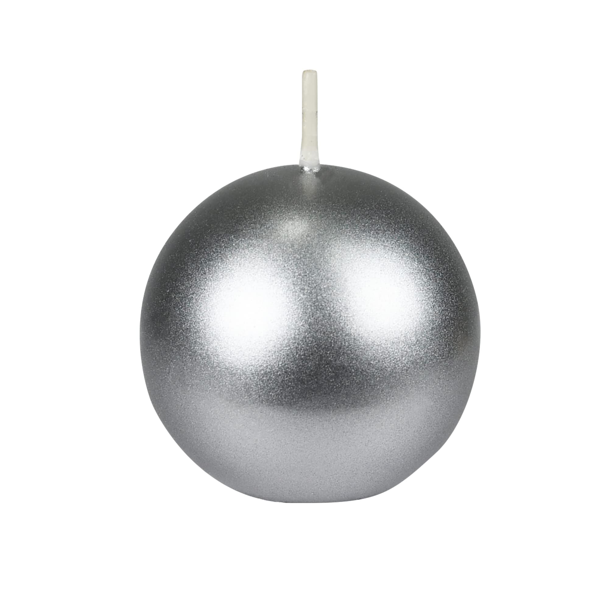 Photo 1 of **SILVER IS COMING OFF**Zest Candle 6-Piece Ball Candles, 3-Inch, Metallic Silver
