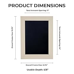 11x14 Shadow Box Frame White Washed Wood | with a