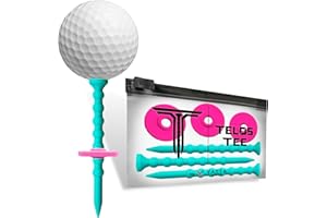 YATTA Golf Telos Premium Golf Tees, Adjustable & Durable Golf Tees, Tee Off with Greater Consistency and Shoot Better Scores