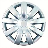 Aftermarket Wheel Covers; 15 Inch; Silver Finish; Abs; 9 Spoke;