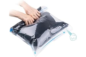 13 Pack Compression Bags for Travel (5 x S, 4 x L, 4 x XL), Vacuum Seal Storage Bags for Clothes & Luggage, Roll-Up Space Sav