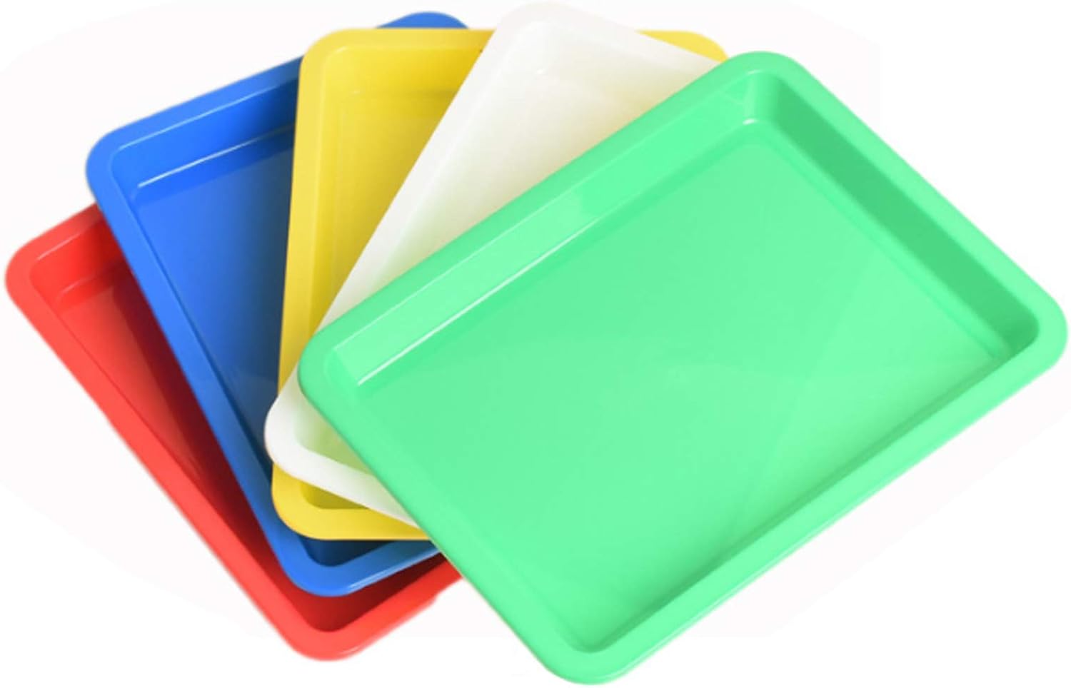 Set of 5 Colors Plastic Art Trays, Activity Tray Crafts