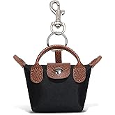 JNZGYBW Mini Purse With Keychain, Handbag Cosmetic Bag,Small Pouch Purse Charm Nylon Mini Bag Snap Closure Pouch Portable Travel Storage Bag For Women (black)