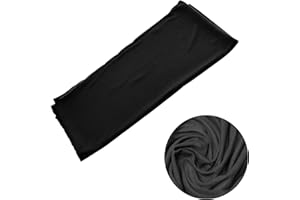 bociloy Speaker Grill Cloth, Black Stereo Mesh Fabric for Home Theater, Stage, KTV, Vintage & Automotive Speakers Repair - 69" x 20" (175 x 50 cm)