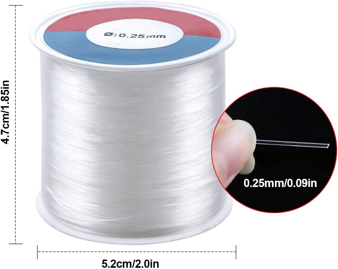 NATUCE 500 m Clear Nylon Invisible Thread, Fishing Wire for The Hanging Ornaments Sew Hobby and Crafts - 0.25 mm - Image 3