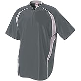 Adult XL Graphite/White 1/4 Zip Baseball/Softball Jacket