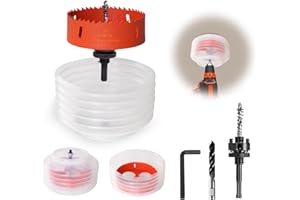 (1 Pack) Axiomdeals 108mm (4.25" / 4 1/4") Bi‑Metal Hole Saw Kit with Arbor, Pilot Drill & Dust Collector – M42 HSS, Fast‑Cut