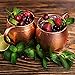 Coppermania Moscow Mule 100% Pure Copper Mugs Set Of 2 - 16 Oz Each Cup (Handcrafted, Hammered, Unlined, Solid) & 3 Exciting Party Face Mats