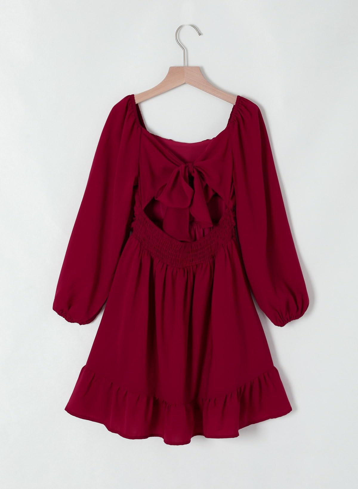 blibean Girls Long Sleeve Tie Back Dress Tween Fall Off Shoulder Dress Size 6-15 Years