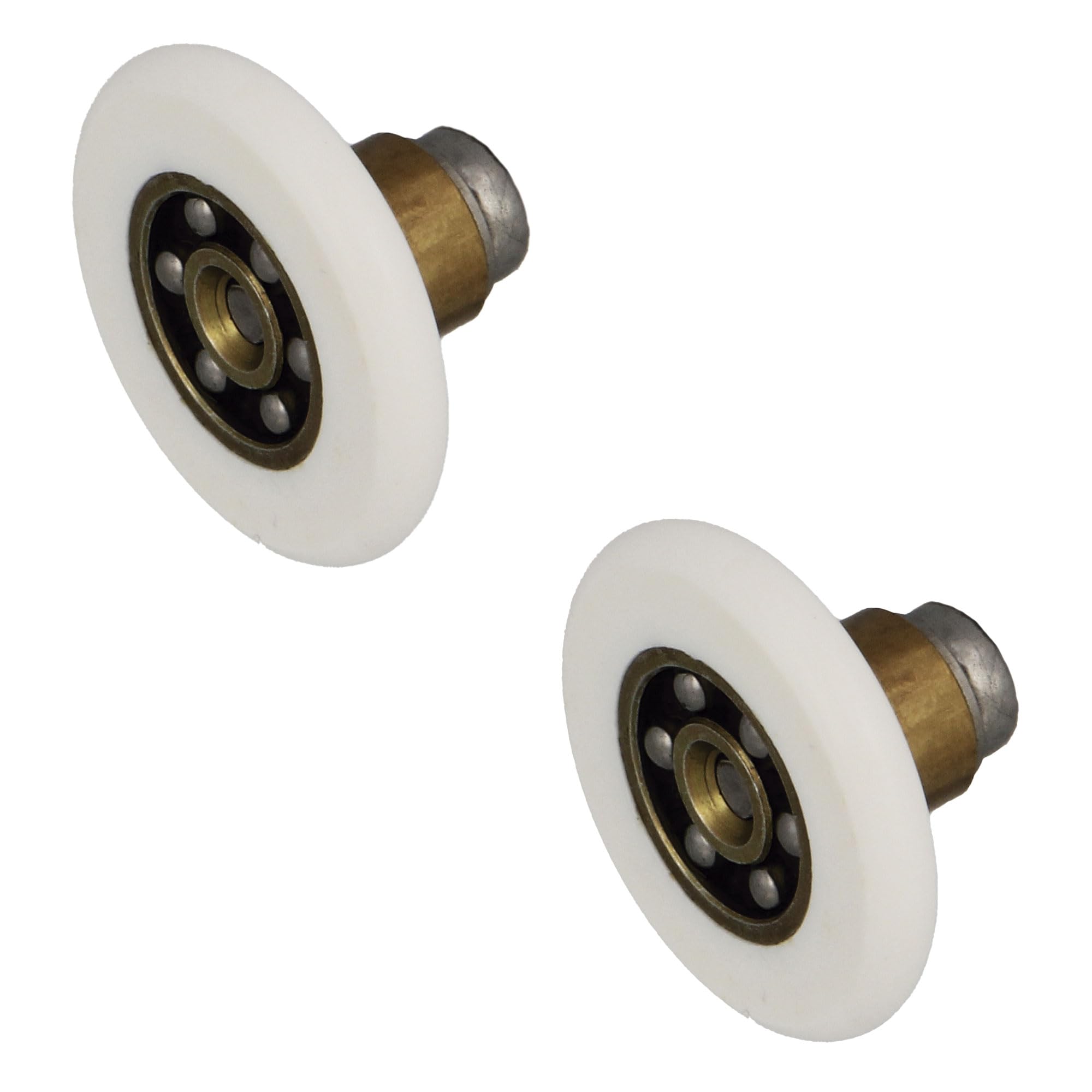 Amig - Sliding Door Bulkhead Bearing Set | Ø20/12 mm Front Bearing | High Wear Resistance | Smooth and Light Glide | Easy Installation | White Polyamide, White, Polyamide