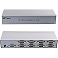 DTech Serial Splitter 8 Port Industrial RS232 Expander COM Port Switch Box with Power Adapter for Sharing PCs and Capture Data - 1x8