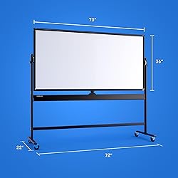 Rolling Dry Erase Board 70 x 36 - Large Portable