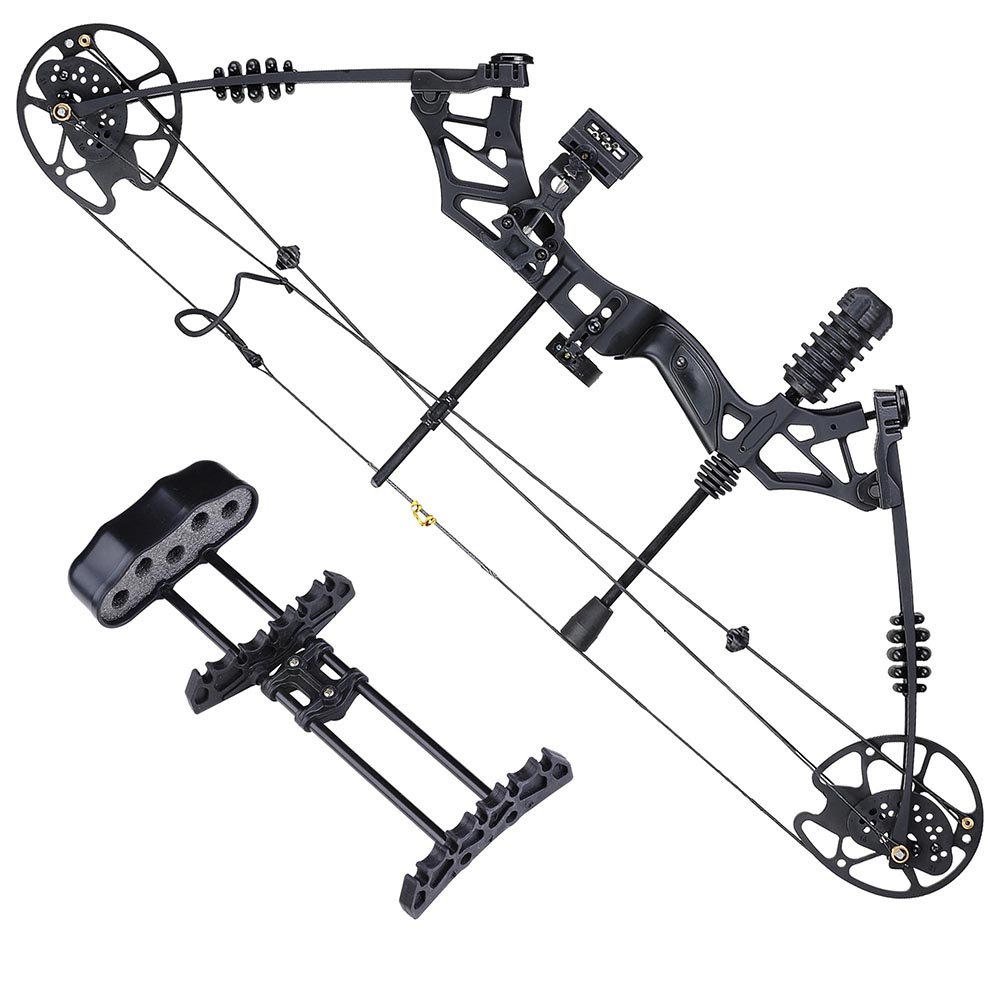 AW Pro Compound Right Hand Bow Kit w/ 12pcs Carbon Arrow Adjustable 20