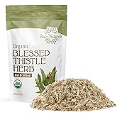 Halo Naturals Organic Blessed Thistle Herb Cut & Sifted, 4 Ounces (Cnicus benedictus) USDA Certified | Resealable Pouch| Packaged in The USA