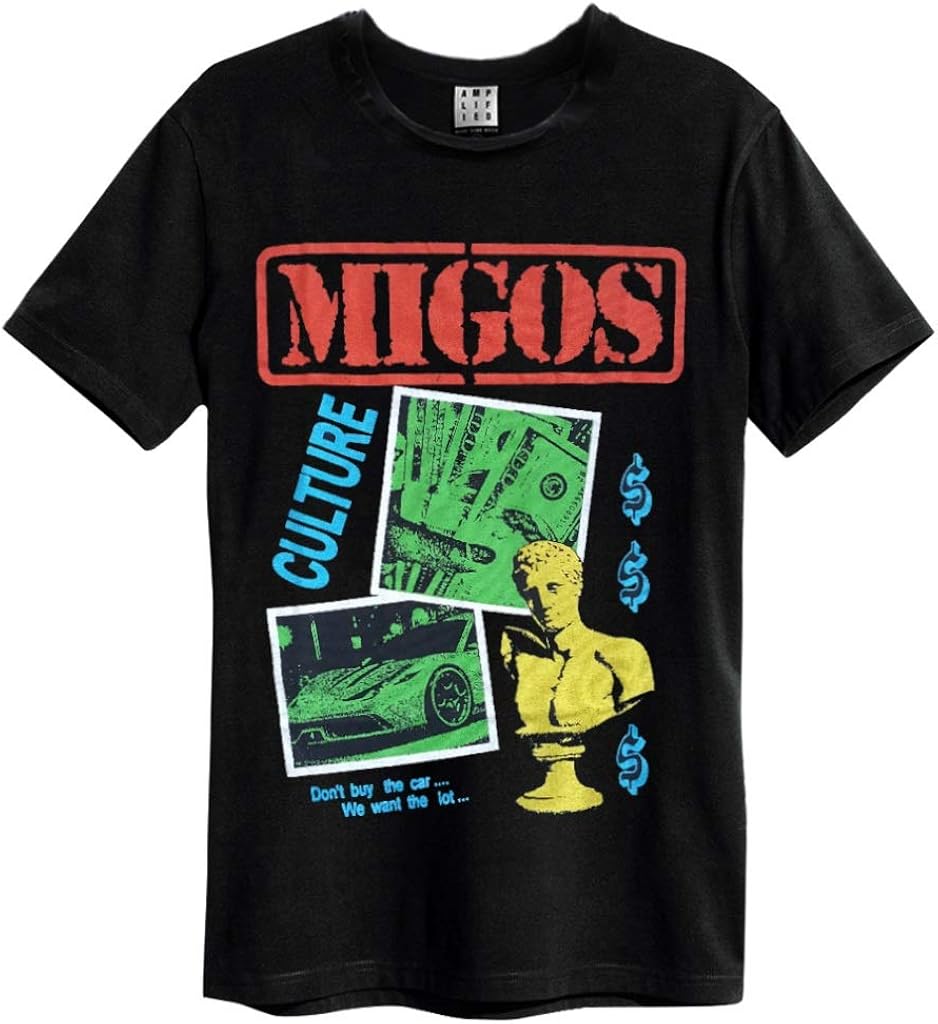 Amplified Migos 'Culture' (Black) TShirt Clothing Amazon