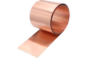 ELECTRAPICK Copper Flashing,28 Gauge(0.3mm) Thickness, 6in x 10ft, 99.95% Pure Copper Sheet Roll, Roofing Metal Flashing Roll for Contractors DIY Projects