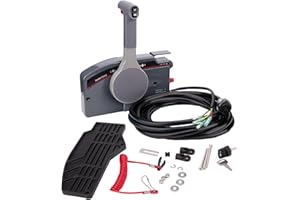 NEWMAIX Boat Outboard Control Box for Yamaha Marine Push Throttle Remote Control Box with 10Pin Cable Trim and Tilt Switch, O
