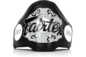 Fairtex BPV2 Light-Weight Belly Pad Muay Thai Trainers Protective Guard for Boxing, MMA, Muay Thai Training
