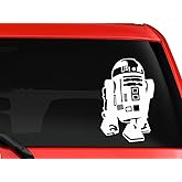 R2D2 Robot Die Cut Vinyl Decal Sticker for Car Truck Laptop Window Helmet Game Box (White, 6")