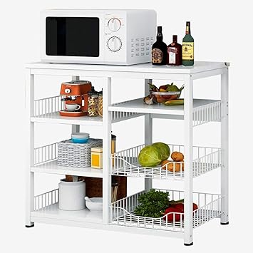 Cocina capas cesta de almacenamiento del estante del soporte, para