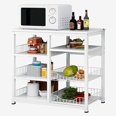 Cocina capas cesta de almacenamiento del estante del soporte, para