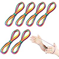 10 Pièces Jeu De Ficelle Doigts, Rainbow Rope Lot De Jeux De Fils Pour