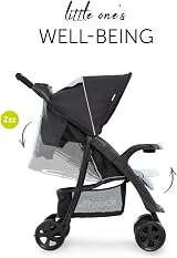 hauck Shopper Neo II Pushchair Caviar Silver Lightweight One Hand Fold view 5