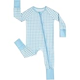 MOSSRIVER Bamboo Viscose Baby Footies with Mitten Cute Prints Long Sleeve Romper Jumpsuit Toddler One-Piece Outfits