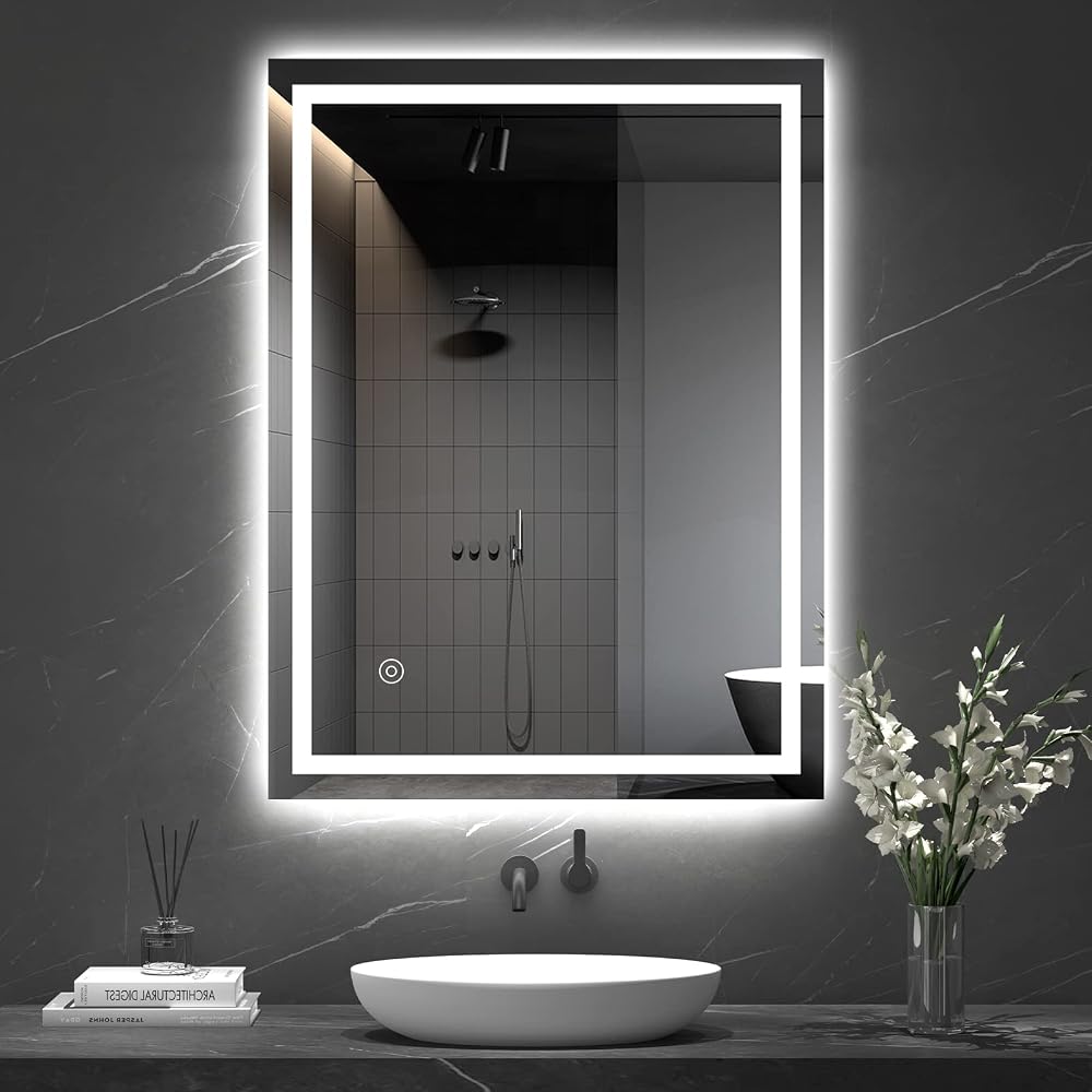 Dripex LED Bathroom Mirror 600x800mm with Demister IP44 Wall Mounted