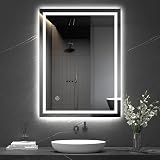 Dripex LED Bathroom Mirror 600x800mm with Demister IP44 Wall Mounted