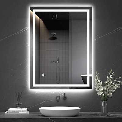 Dripex LED Bathroom Mirror 600x800mm with Demister IP44 Wall Mounted
