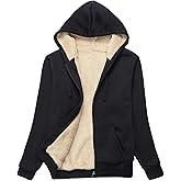 Little Beauty Womens Zip Up Hoodies Winter Thick Fleece Lined Hooded Jacket Casual Cozy Warm Sweatshirt Coat