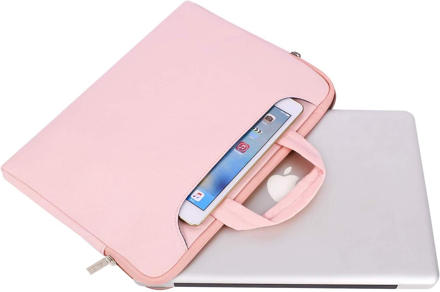 15-15.6 inch MacBook Pro 2012-2015 Notebook Computer Pink Denim Carrying Handbag Briefcase Sleeve Case Cover MOSISO Laptop Shoulder Bag Compatible with 2019 MacBook Pro 16 inch A2141