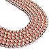 Natural Smooth Hematite Round Gemstone Loose Beads Non-Magnetic Rose Gold Hematite Beads 15 inch 8mm