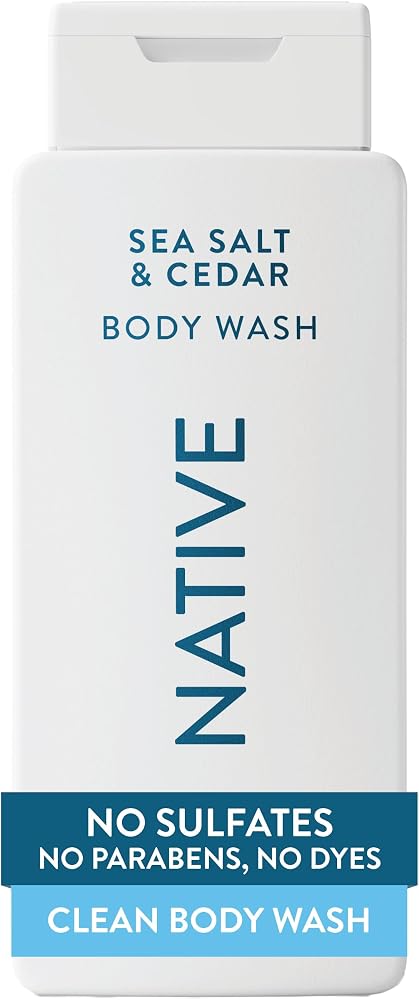 Native Clean Body Wash, Gentle & pH-balanced for Sensitive Skin, 24-Hr Freshness for Men & Women, Vegan & Cruelty-Free, Free