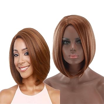Amazon Com Women Short Straight Ombre Wig Two Tone Color Lace