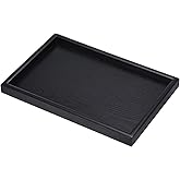 PATIKIL Wood Serving Tray 12x8 Inch Outer Base, Rectangular Decorative Platter for Home Decor Kitchen Table Candle Holder, Black