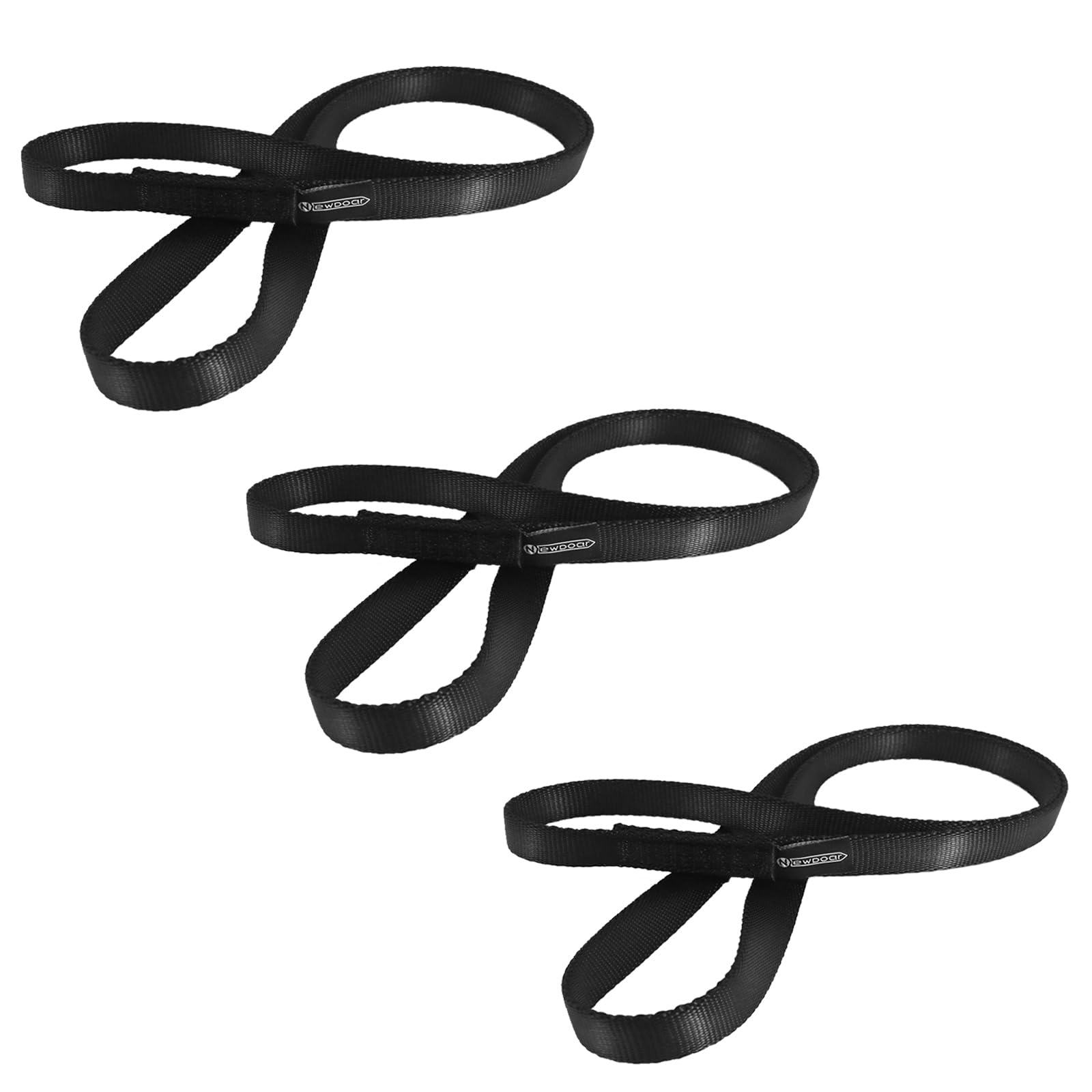 NewDoar CE & UIAA Certified Climbing Sling 16mm Nylon Sling Runners 22KN 4840LB Climbing Utility Cord Rock Climbing, Creating Anchors System,Rappelling Gear,Perfect for Tree Work-Black/12''(30cm)3pcs